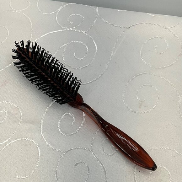 Vintage Hair Brush With Faux Tortoiseshell Handle & Nylon Bristles - Picture 2 of 5
